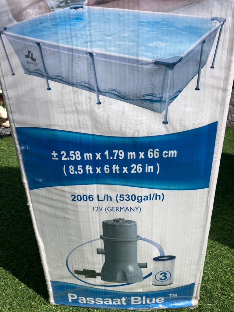 Jilong Passaat Blue Opzetzwembad met Filterpomp, Ophalen, Minder dan 80 cm, Opzetzwembad, 200 tot 400 cm