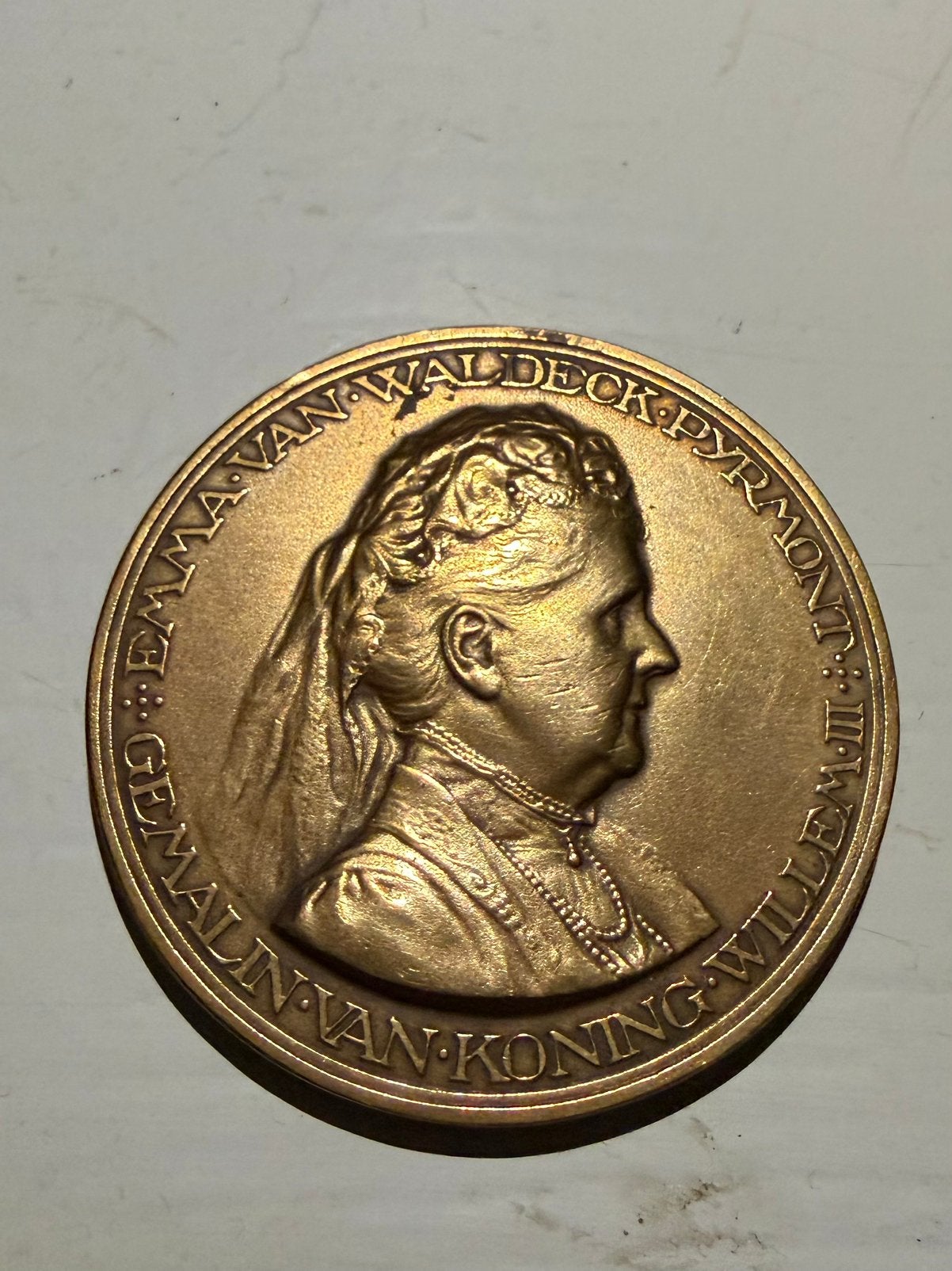Diverse bronzen herdenkingsmunten Emma, Ophalen of Verzenden, Koningin Wilhelmina, Overige waardes