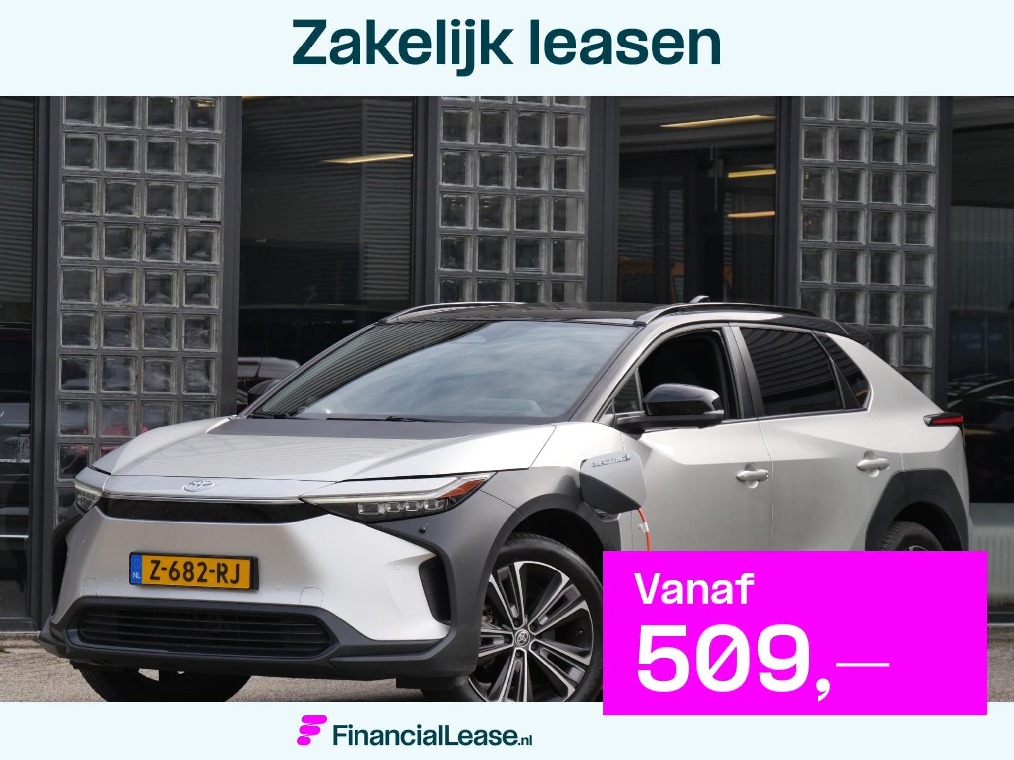 Toyota bZ4X 71kWh/ BI-TONE/ PANORAMADAK/ ELEKT. STOEL/ ELEKT, Dealer onderhouden, Gebruikt, 750 kg, 71 kWh