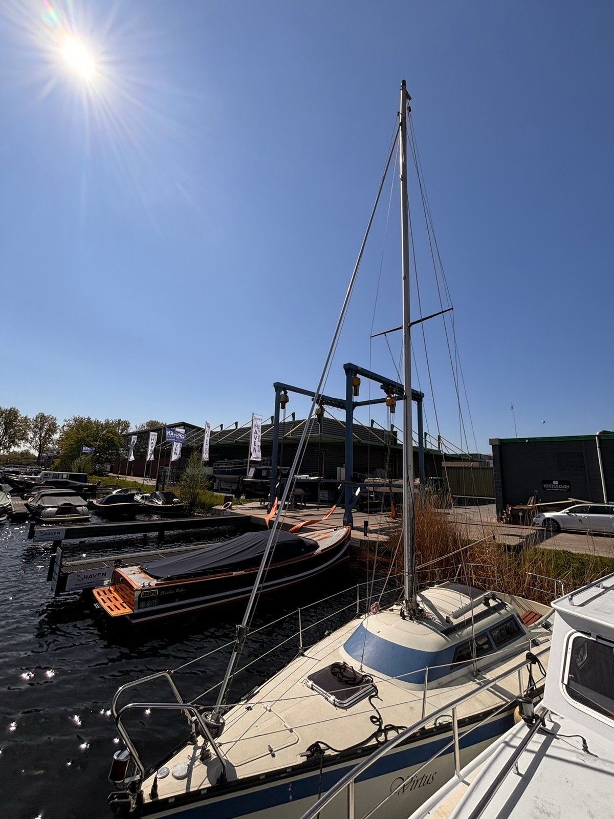 Mast compleet en Zeilen - 8m boot, Ophalen, Gebruikt, 6 meter of meer, 30 tot 60 m²