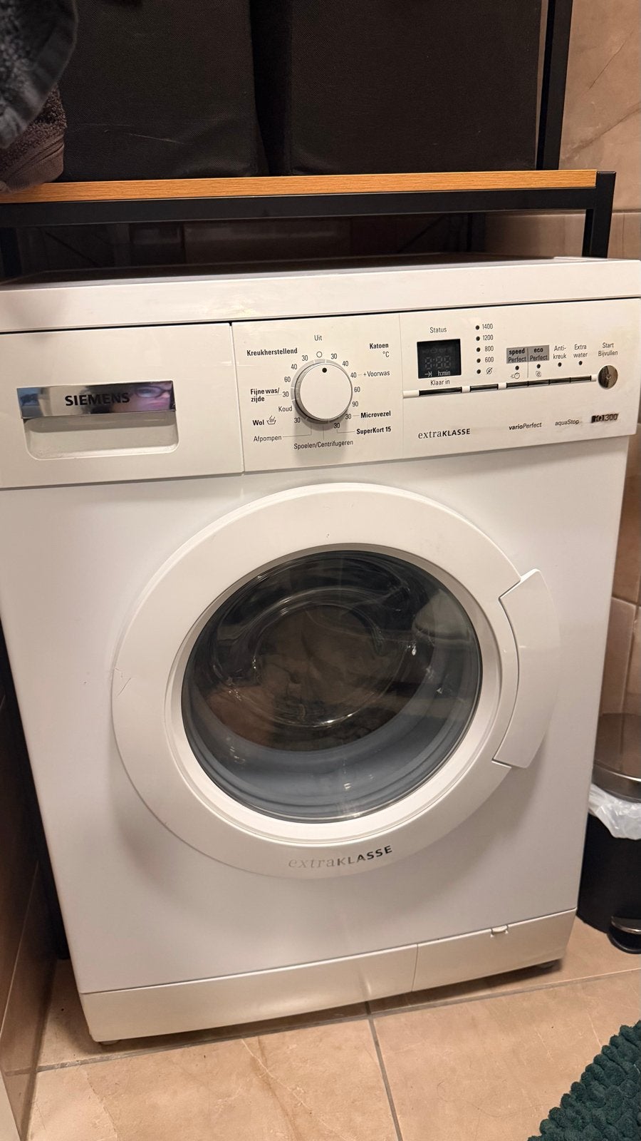 Siemens IQ300 VarioPerfect Wasmachine - 1400 toeren, Ophalen, Gebruikt, Voorlader, Kort programma