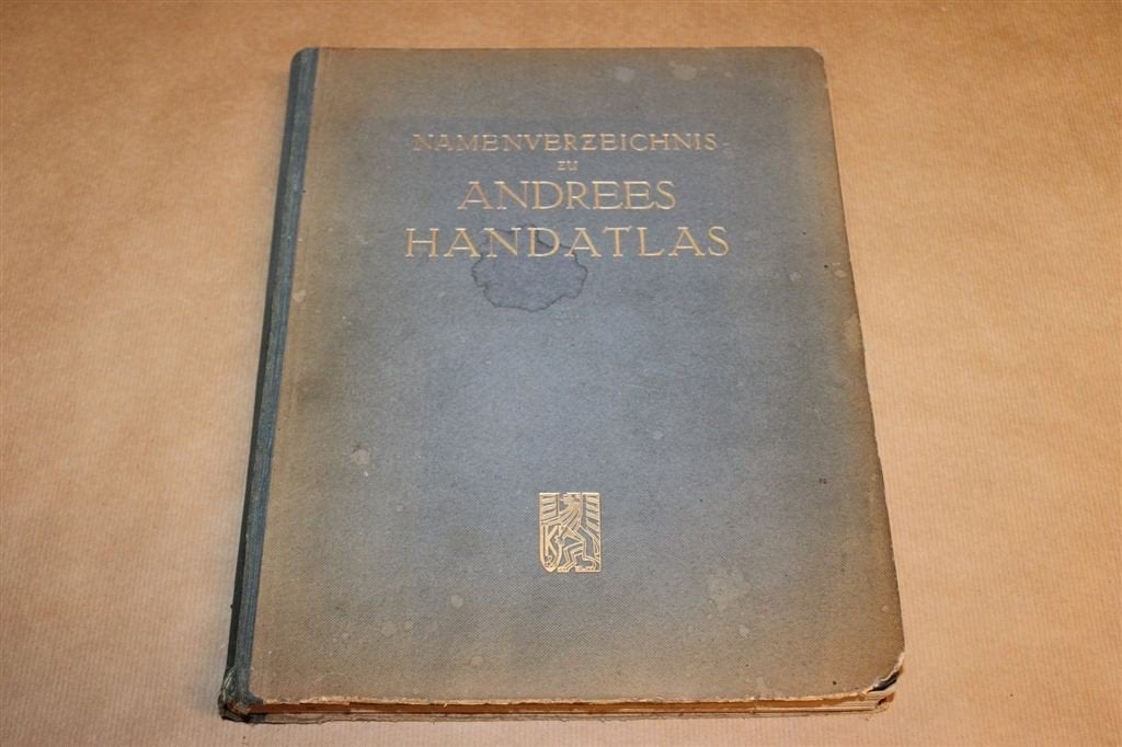 Namenverzeichnis Andrees Handatlas — Index op de Atlas 1914, Gelezen, Ophalen of Verzenden, Landkaart, 1800 tot 2000