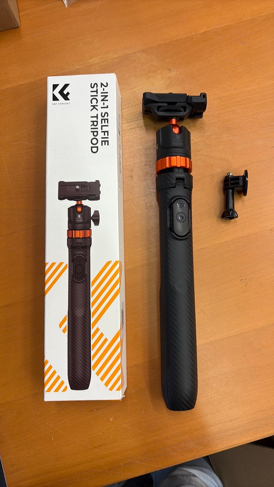 K&F Statief/ selfie stick voor camera en gopro, Audio, Tv en Foto, Fotografie | Statieven en Balhoofden, Ophalen of Verzenden