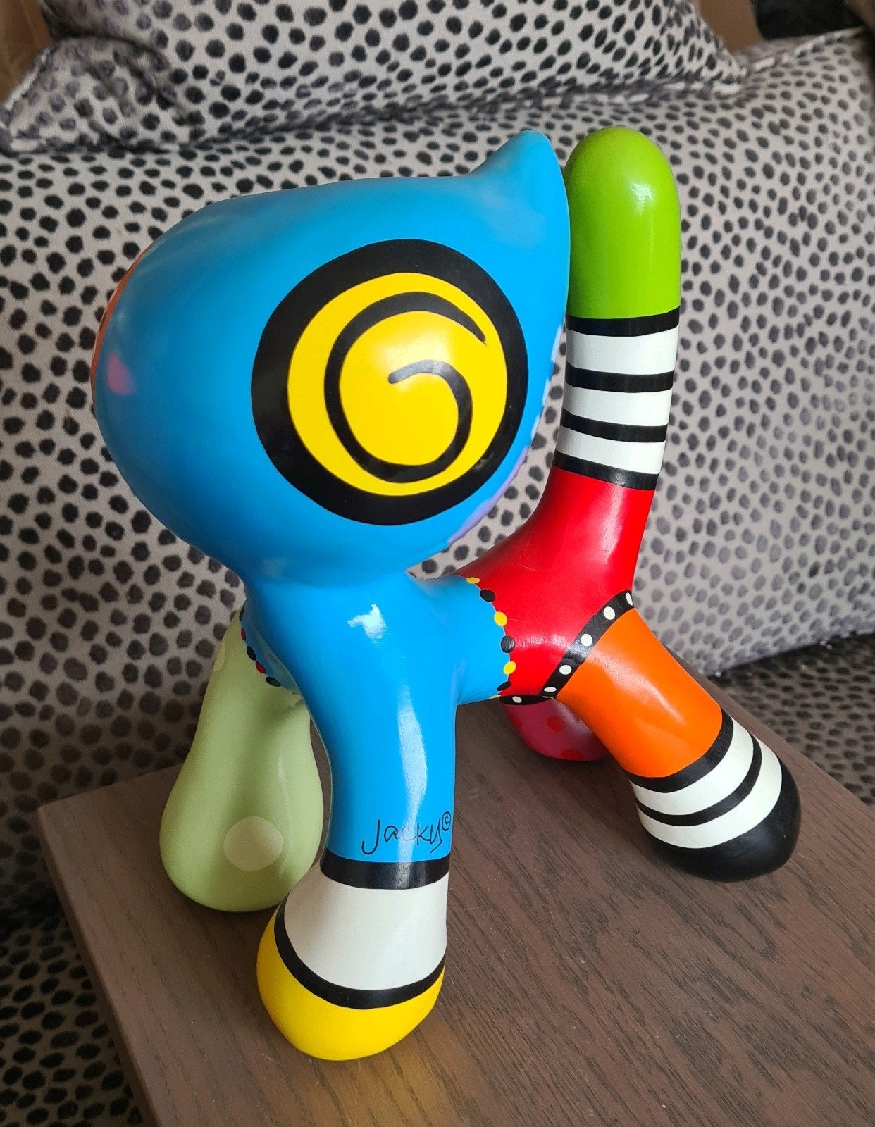 Jacky Zegers Kat 'Ink' Pop-Art Beeld - Handbeschilderd, Ophalen, Beeld