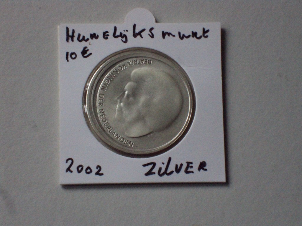 Zilveren herdenkingsmunt 2002  10 euro, Postzegels en Munten, Munten | Nederland, Verzenden, Koningin Beatrix, Zilver, Euro's