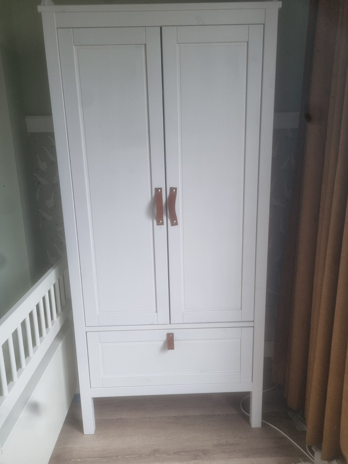 ikea SUNDVIK kledingkast 80x50x171 cm leren grepen, Ophalen, Gebruikt, Kast, 50 tot 70 cm