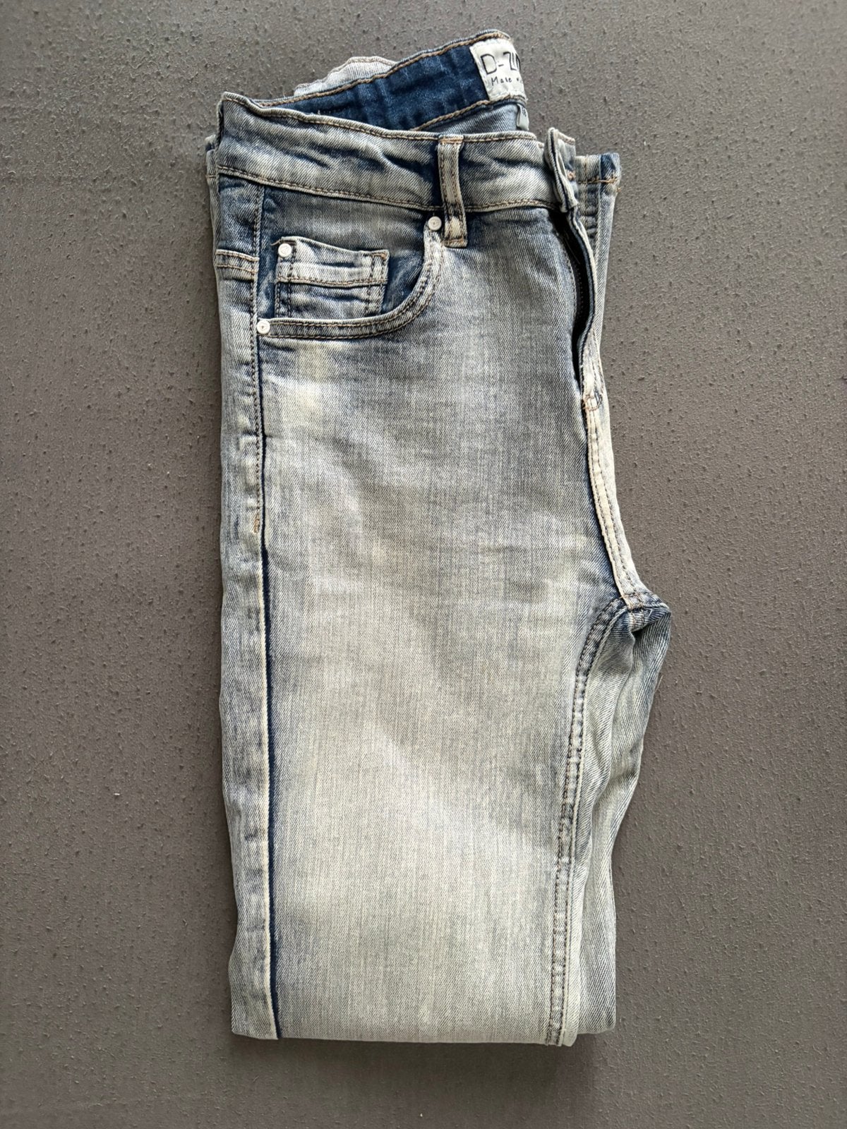 Flair spijkebroek, Ophalen of Verzenden, Gedragen, Blauw, W27 (confectie 34) of kleiner