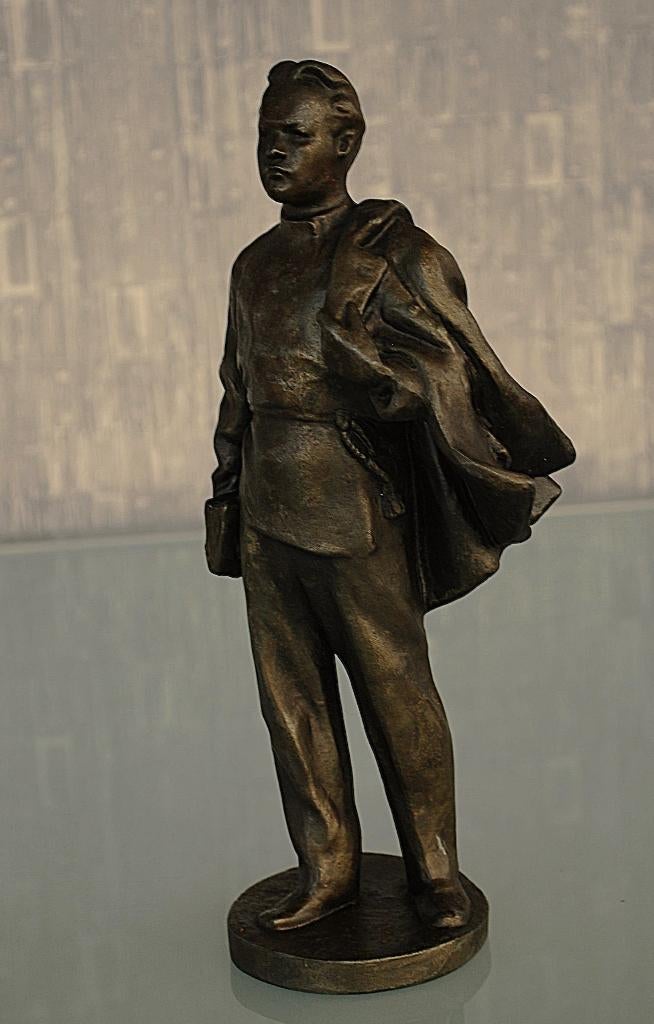 Lenin als teenager 2,5 kilo - Gesigneerd beeld Vintage CCCP, Antiek en Kunst, Ophalen of Verzenden