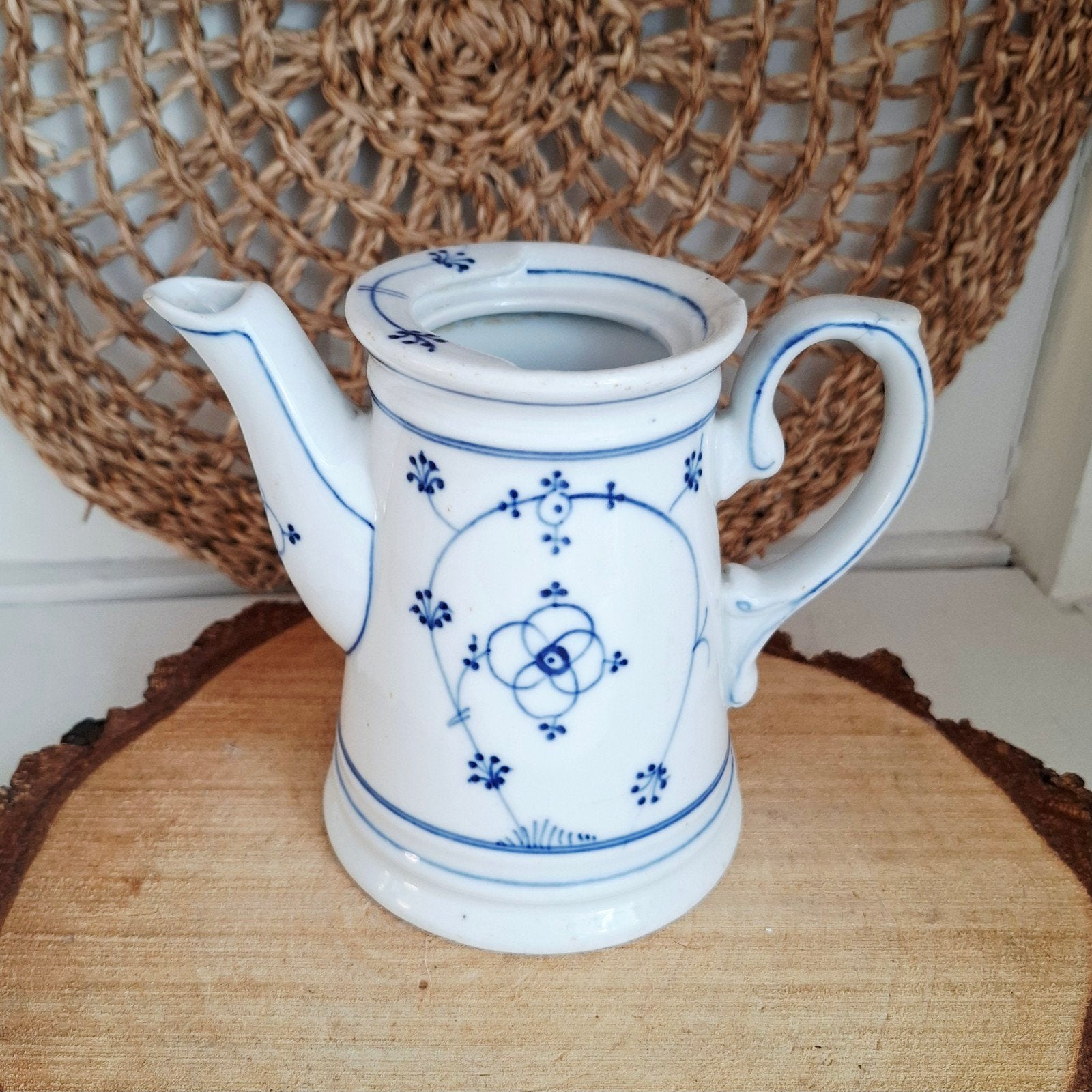 Kahla, vintage Blau Saks porseleinen kannetje - 12 cm, Ophalen of Verzenden