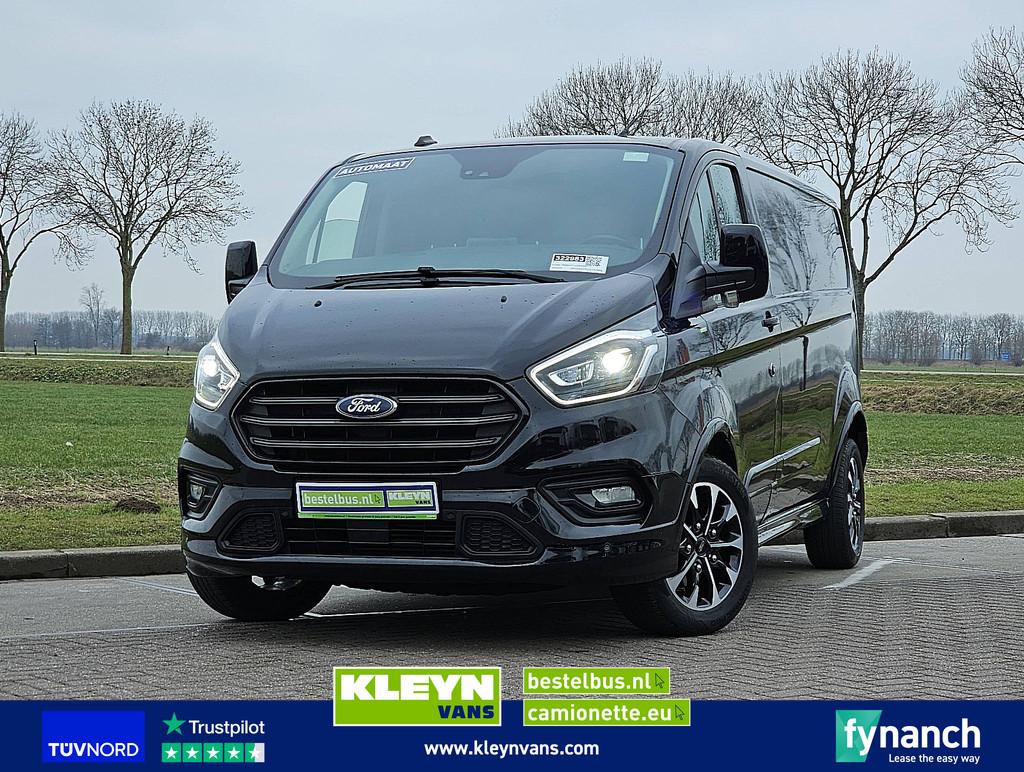 FORD TRANSIT CUSTOM 2.0 l2h1 sport navi, Auto's, Euro 6, 4 cilinders, Zwart, Bedrijf
