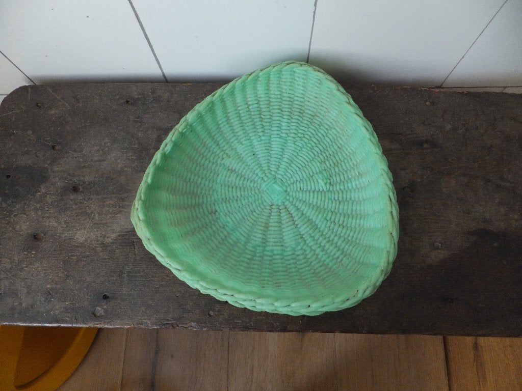 vintage mand broodmand fifties 50s pastelgroen early plastic, Ophalen of Verzenden