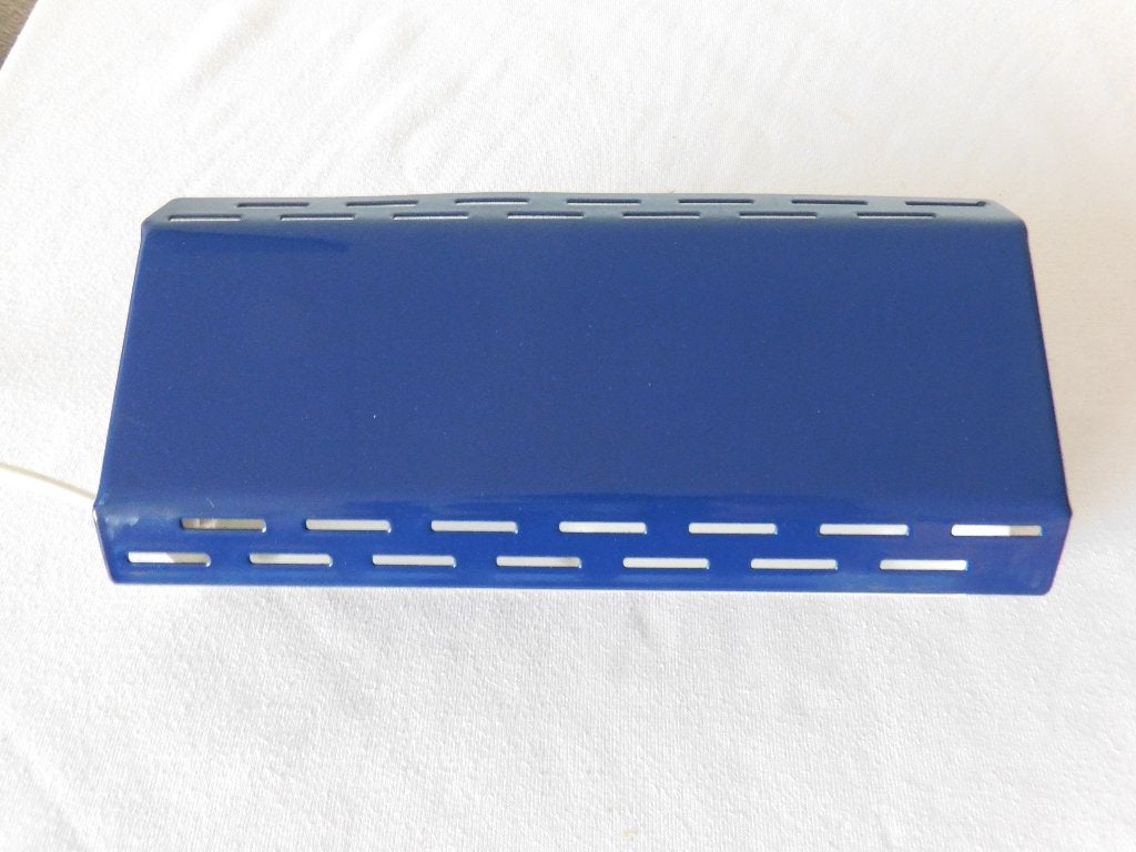 Vintage bedlampje met gaatjes in blauw - wit, met verlengd s, Ophalen of Verzenden, Huis en Inrichting