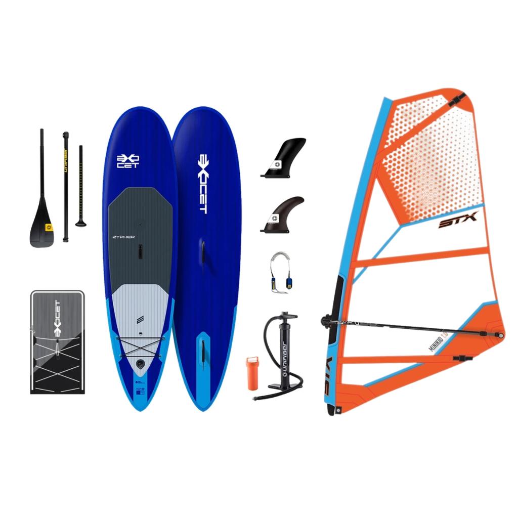 Complete Kinder Windsurf Set, 250 tot 300 cm, STX, Van Bellen Wind & Snow, Minder dan 3.5 m²