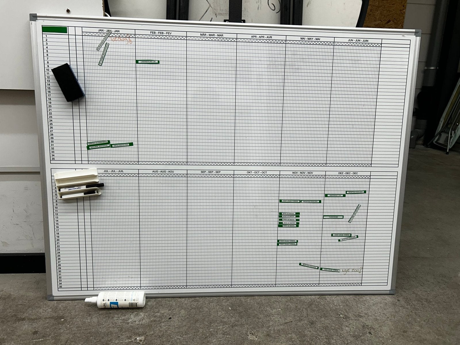 Whiteboard planbord maandplanning, Diversen, Ophalen of Verzenden, Whiteboard