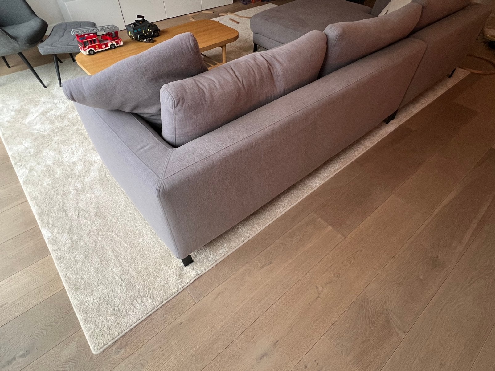 Groot zacht vloerkleed 300 x 400 cm – beige/crème