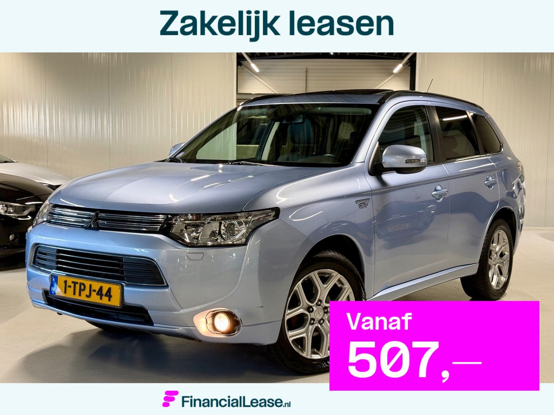 Mitsubishi Outlander 2.0 PHEV instyle+ Opendak|Camera|Trekha, Adaptive Cruise Control, Zwart, 4 cilinders, Blauw