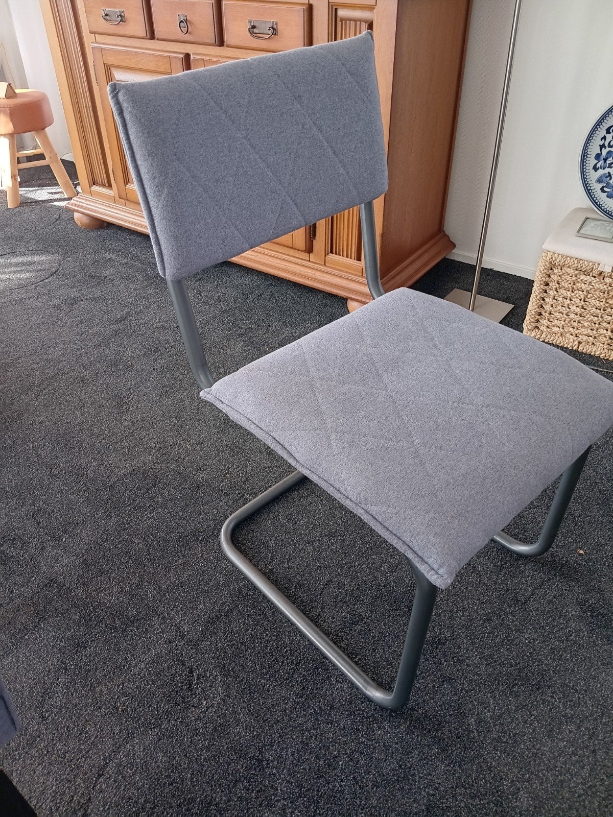 eetkamer stoelen, Ophalen, Zo goed als nieuw, Metaal, Grijs