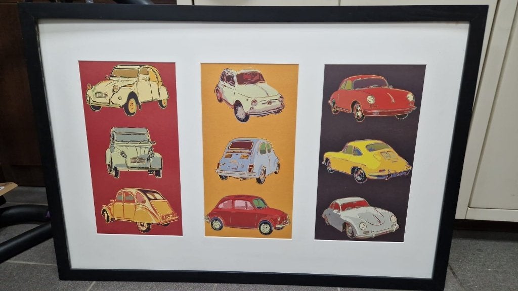 Rod Neer citroen 2cv fiat 500 porsche 356, Huis en Inrichting, 50 – 75, Ophalen of Verzenden, 75 tot 100 cm, Print