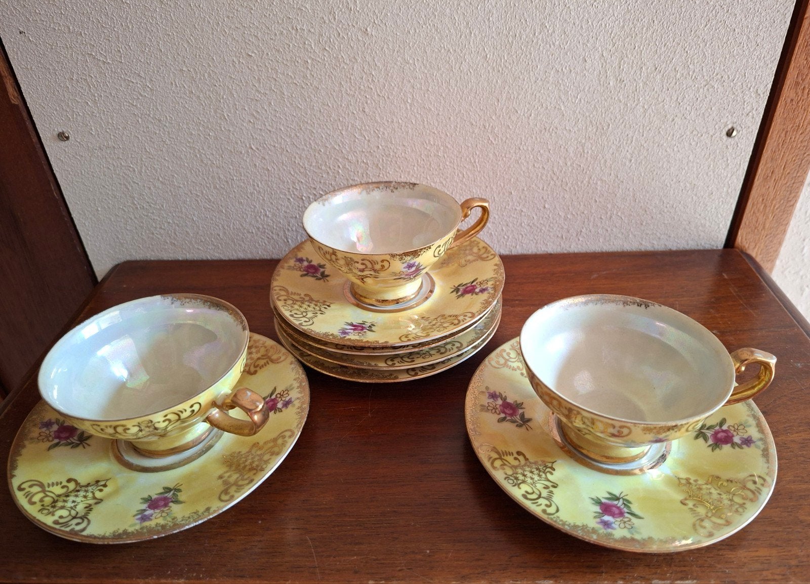 Royal Bayreuth Bavaria Made in Germany 3x theekop en schotel, Ophalen