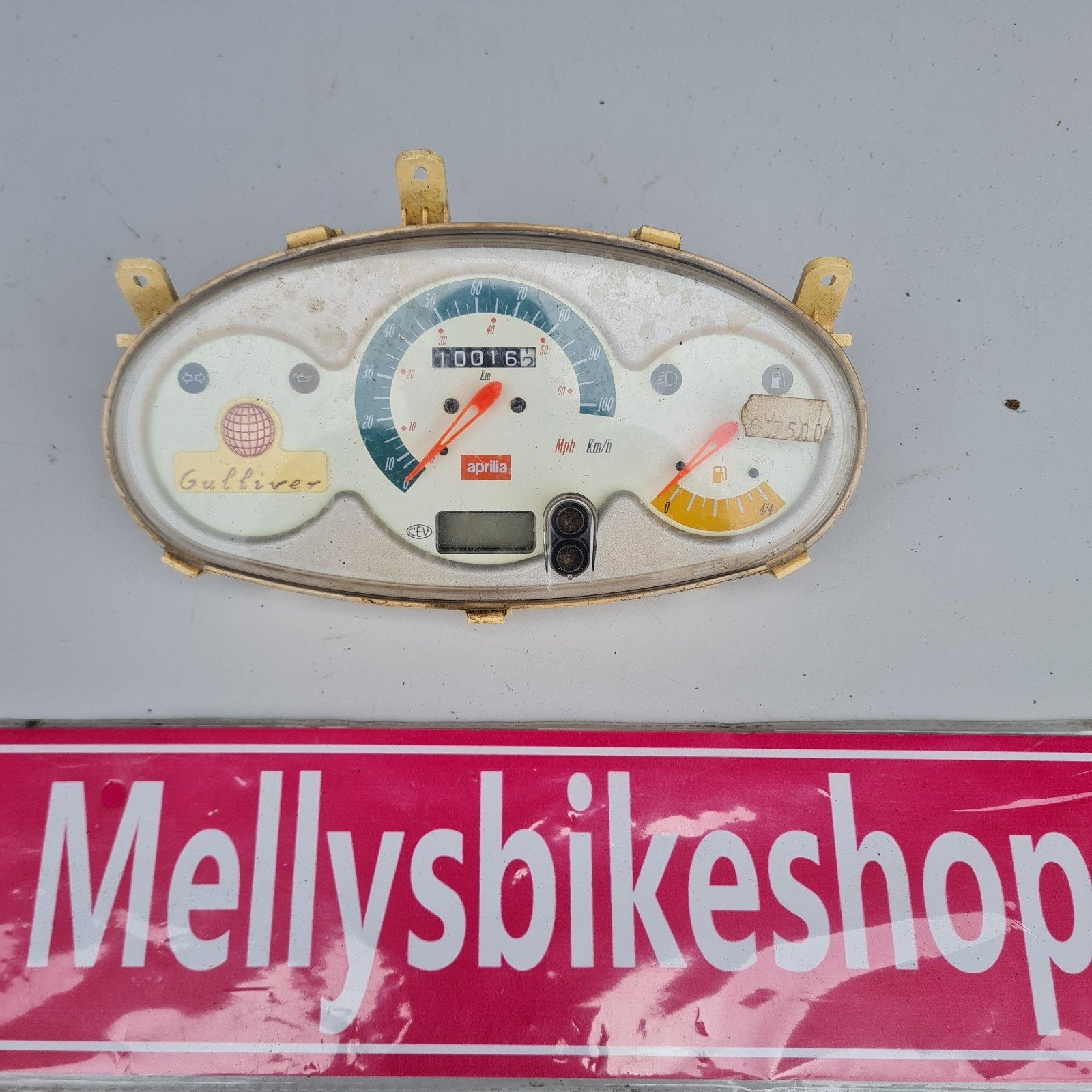 Aprilia gulliver 50 tellerklok km teller dashboard instrumen, Ophalen of Verzenden, Aprilia, Info@aprilia.it, Italie