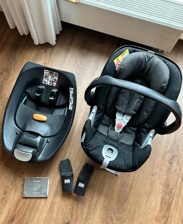 Cybex Aton Q Plus + base, Gebruikt, Isofix, 0 t/m 13 kg, Verstelbare rugleuning