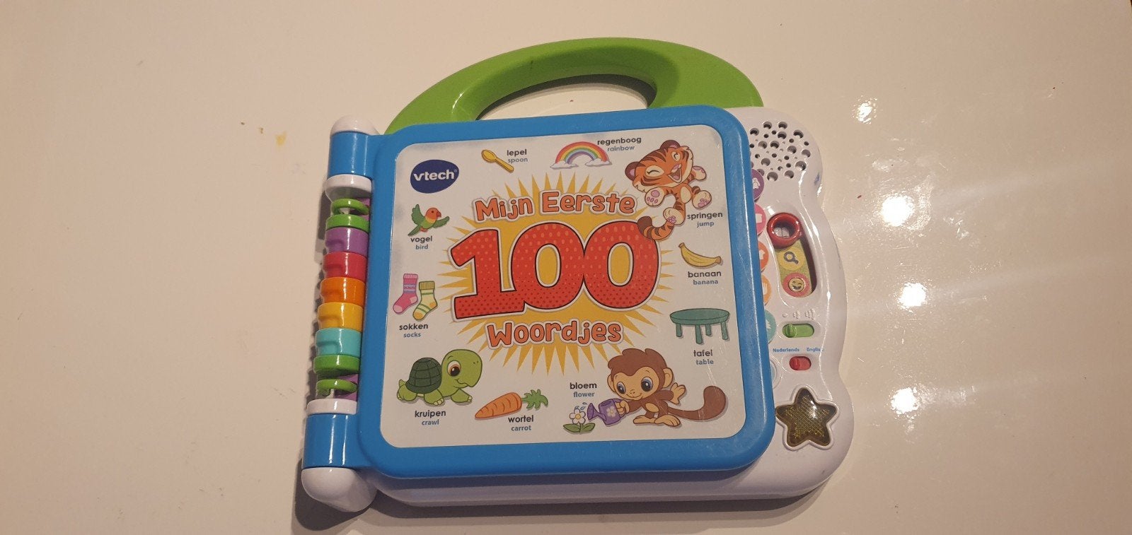 VTech Interactief Leerboek 100 Woordjes, Ophalen of Verzenden, Gebruikt, 6 maanden tot 2 jaar