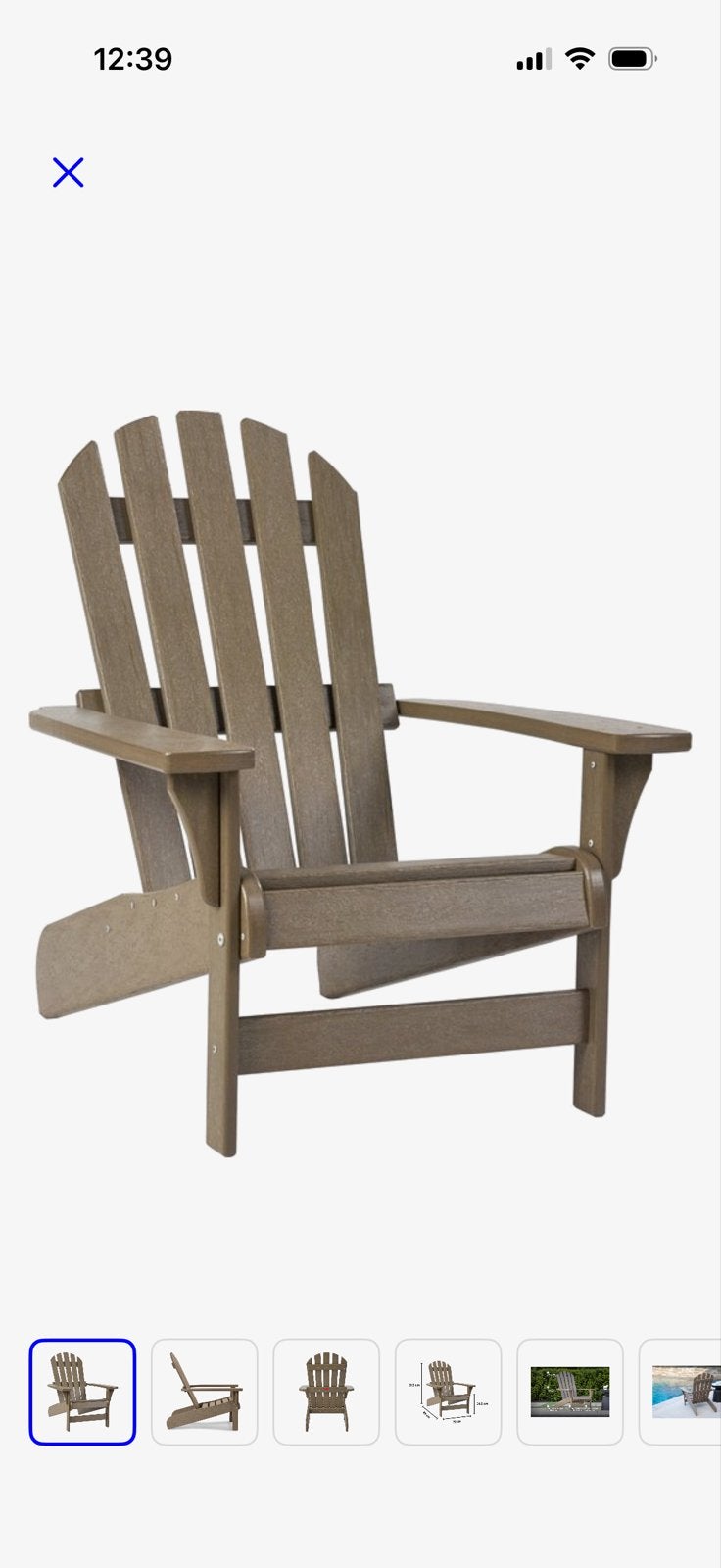 Keter Tahoe Adirondack Tuinstoel - Bearchair, taupe, Ophalen, Nieuw, Kunststof