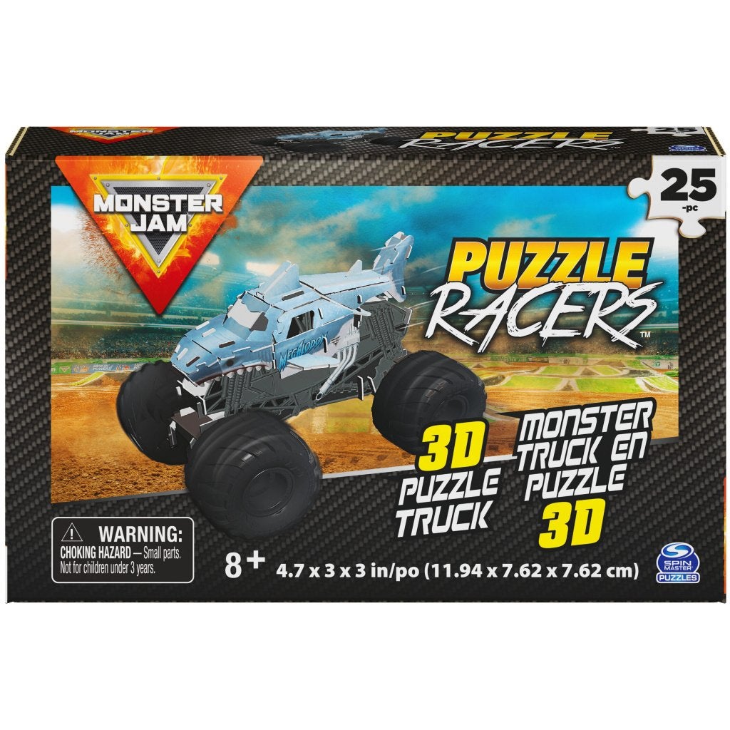 Monster Jam: 3D Puzzle Racers: Megalodon 25-delig, ., Nieuw, ., 6 jaar of ouder