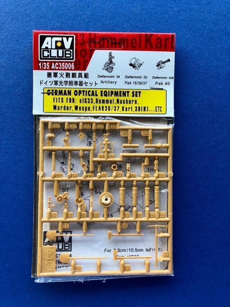 AFV Club AC35006 GERMAN Artillery OPTICAL EQUIPMENT SET 1/35, Verzenden, Nieuw, Groter dan 1:32
