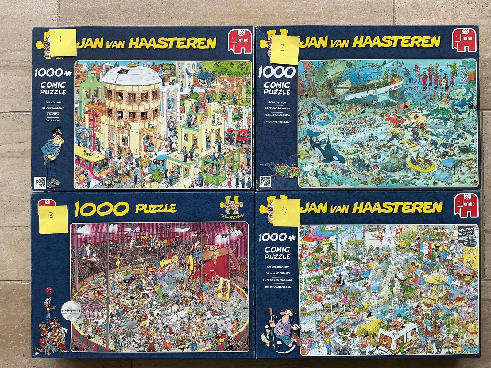 Jan van Haasteren en Ravensburger Puzzels (1000 stukjes), Ophalen of Verzenden, 500 t/m 1500 stukjes, Gebruikt, Legpuzzel