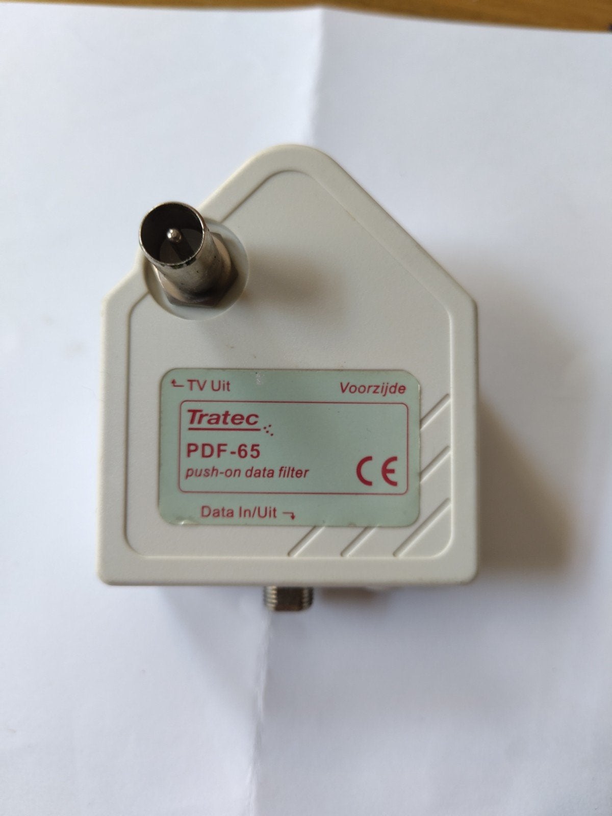 Tratec PDF-65 Push-on Data Filter, Ophalen of Verzenden, Zo goed als nieuw, Minder dan 2 meter, Coaxiale kabel