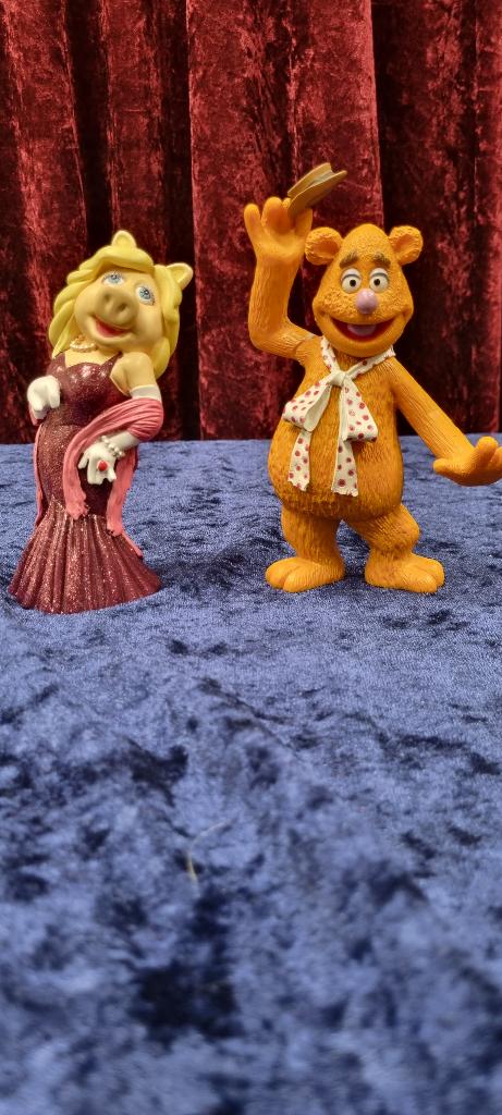 Muppetshow beeldjes van 15 cm hoog. Miss piggy en fozzy., Ophalen of Verzenden, Zo goed als nieuw, Overige typen