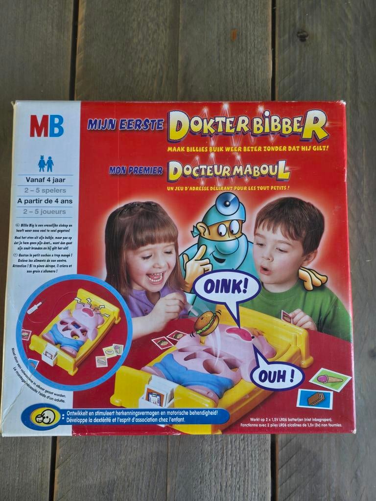 Mijn Eerste Dokter Bibber - MB Spel, Vijf spelers of meer, Ophalen of Verzenden, Gebruikt, MB