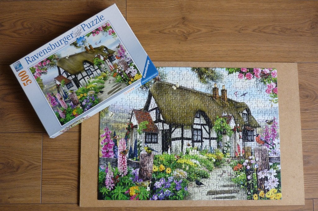 Ravensburger '' IDYLLISCHE COTTAGE '' 500 st., Ophalen, 500 t/m 1500 stukjes, Zo goed als nieuw, Legpuzzel