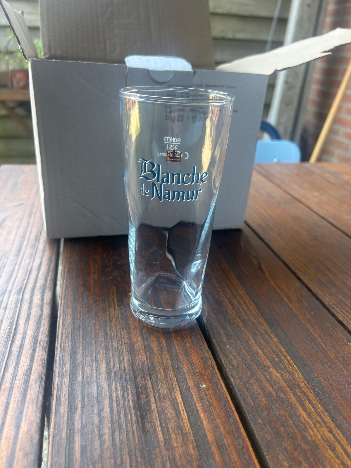 6x Blanche de Namur bierglas 25cl, Ophalen, Nieuw, Overige merken, Glas