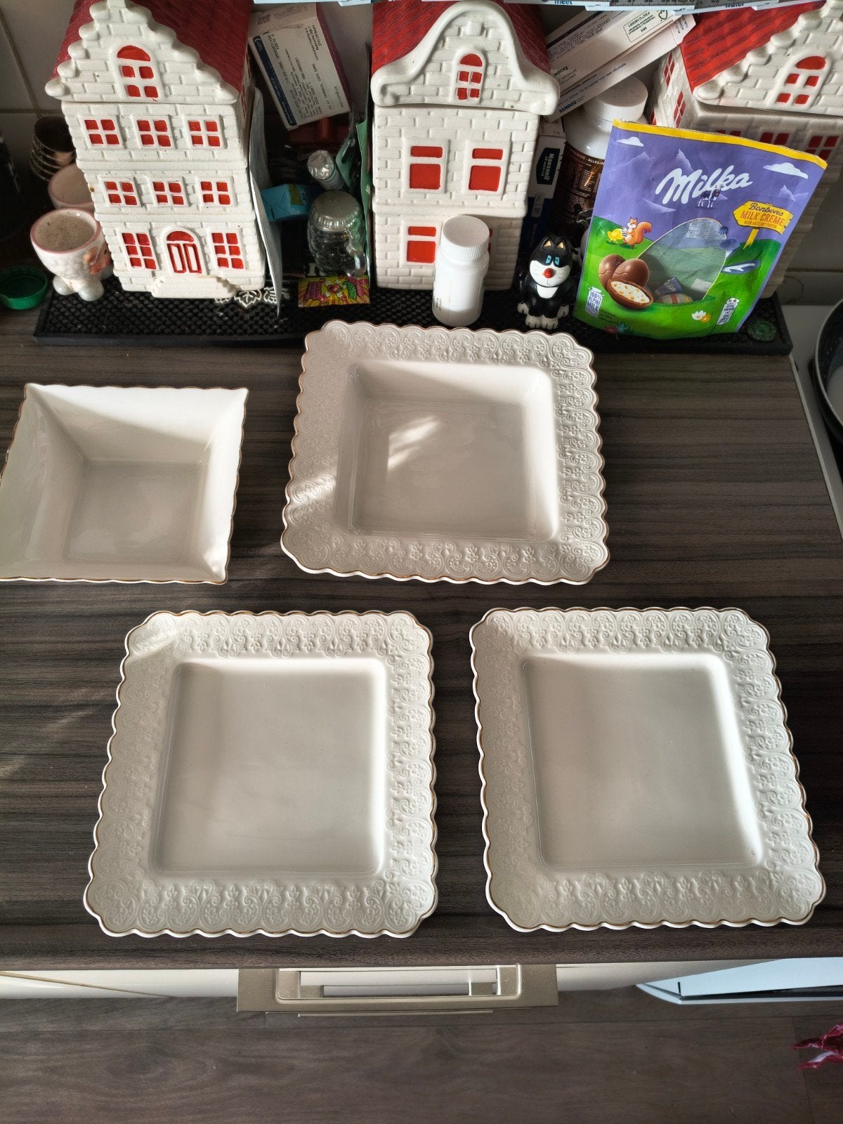 Schäfer borden set - Elegant wit met gouden rand, Overige merken, Klassiek, Ophalen of Verzenden, Zo goed als nieuw
