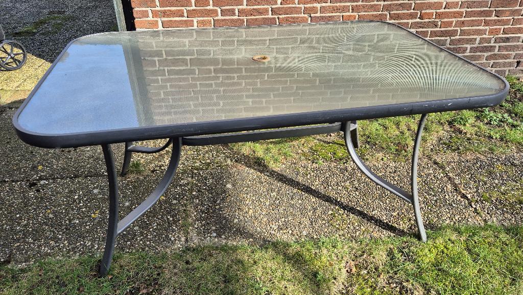 Tuinmeubelen, Tuin en Terras, Tuinsets en Loungesets, Gebruikt, Tuinset, Kunststof, Eettafel, Stoel, Ophalen