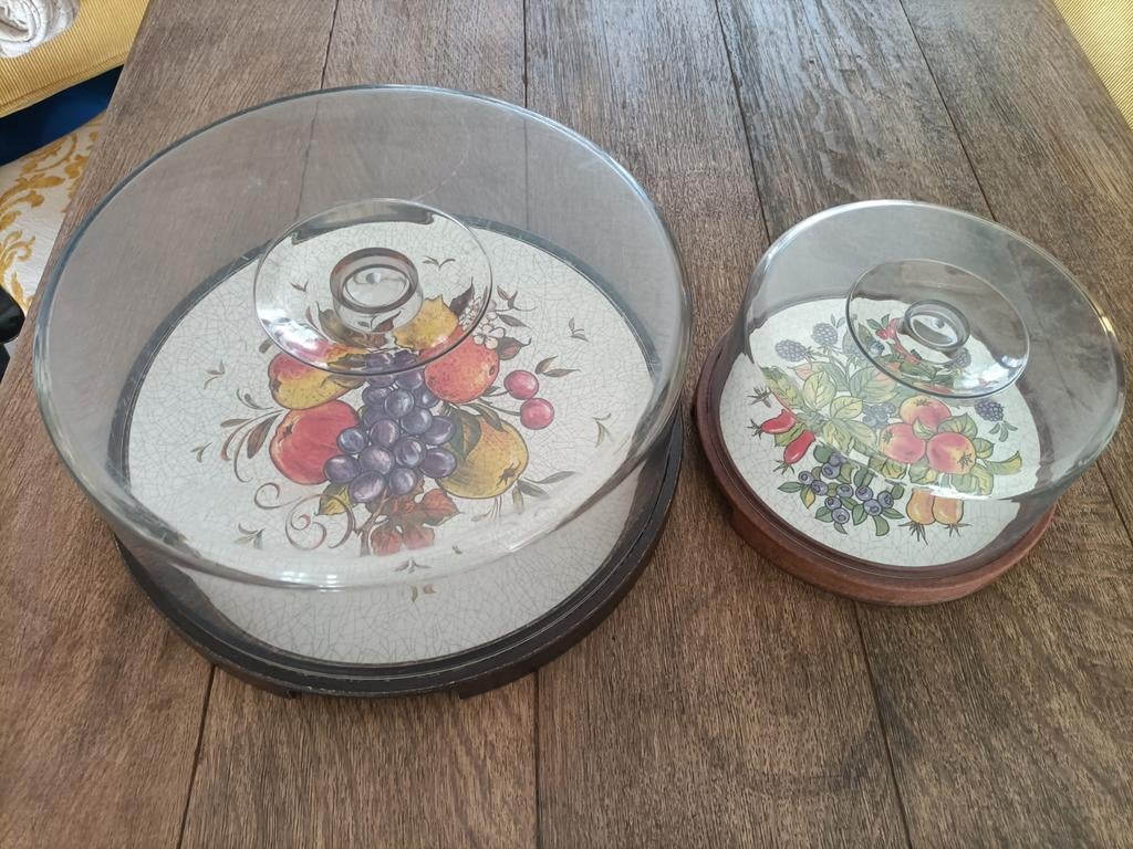 Emsa Taartschaal Set: Groot (30cm) & Klein (20cm) met Fruit, Kunststof, Ophalen of Verzenden, Meerkleurig, Overige merken