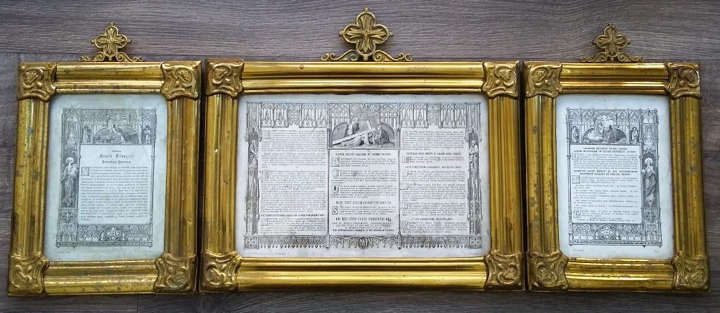 Omstreeks 1875 - 1900 Canonborden Canonbord Altaartafel, Antiek en Kunst, Antiek | Religie, Ophalen of Verzenden