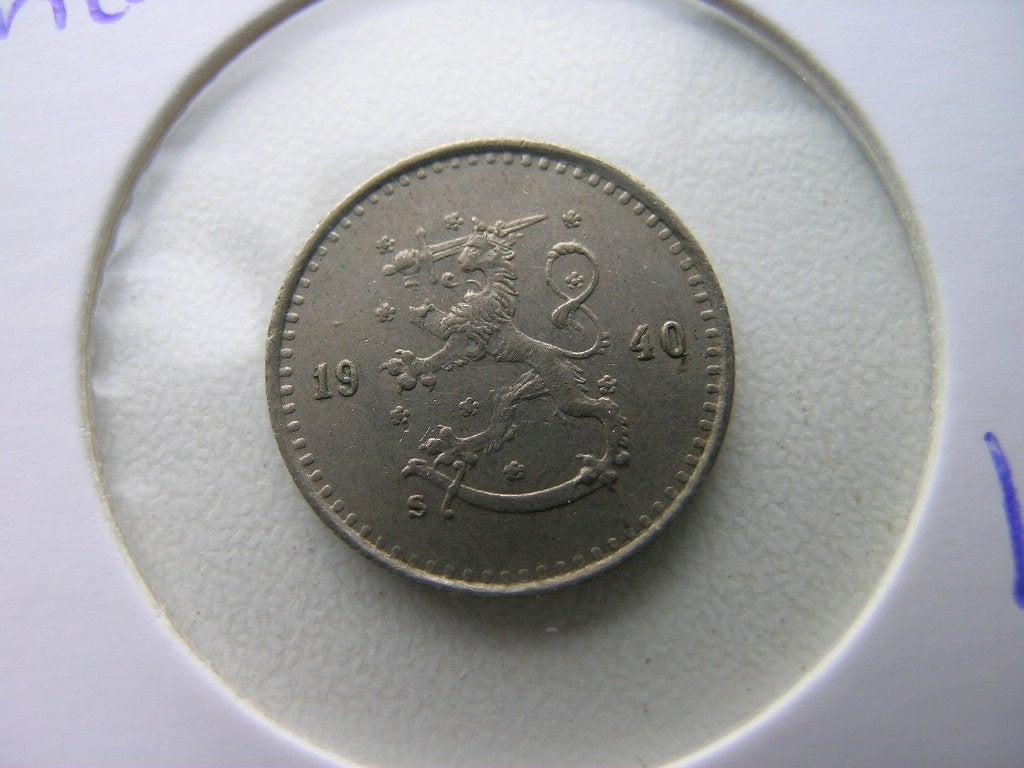 25 Pennia 1940 Finland (nr 1), Ophalen of Verzenden, Overige landen, Losse munt