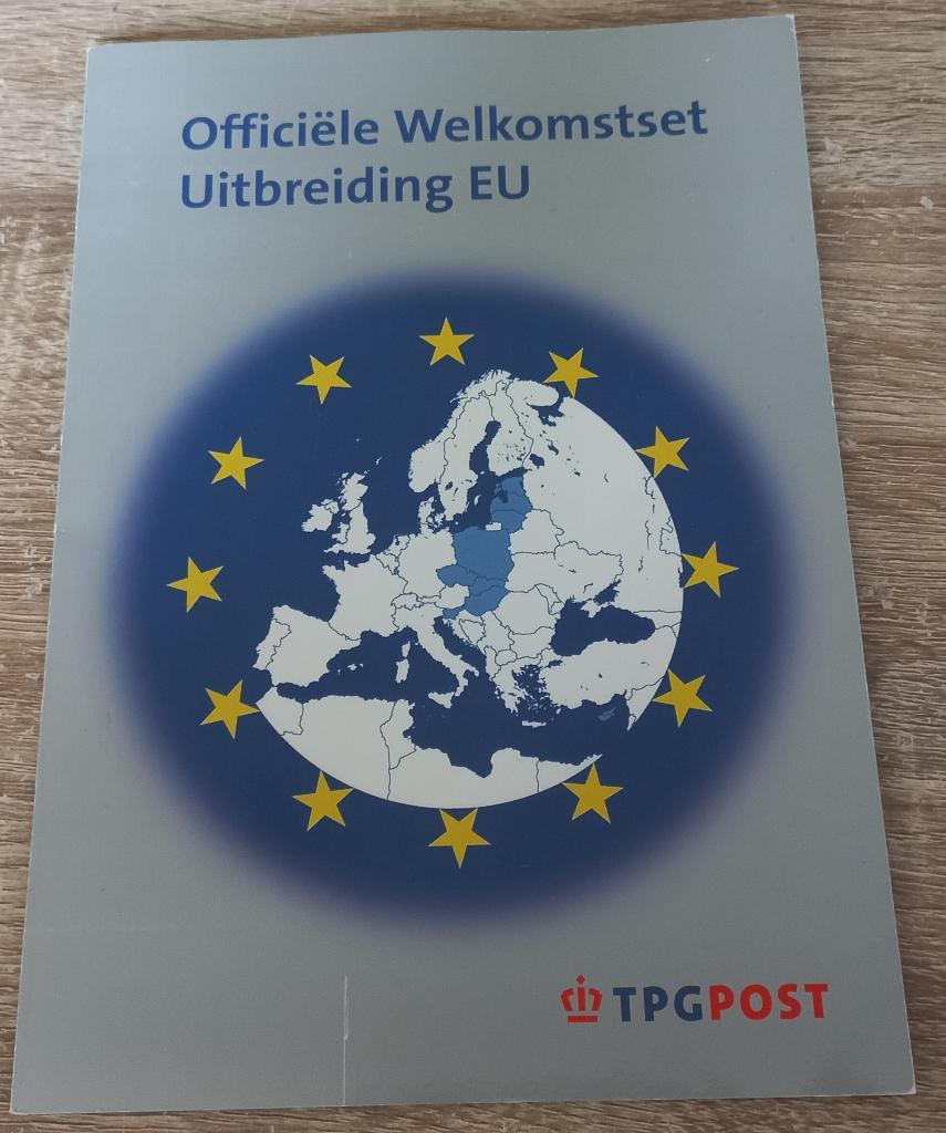 Welkomstset Uitbreiding EU 2004 (postzegels en munt), Postzegels en Munten, Ophalen of Verzenden, Na 1940