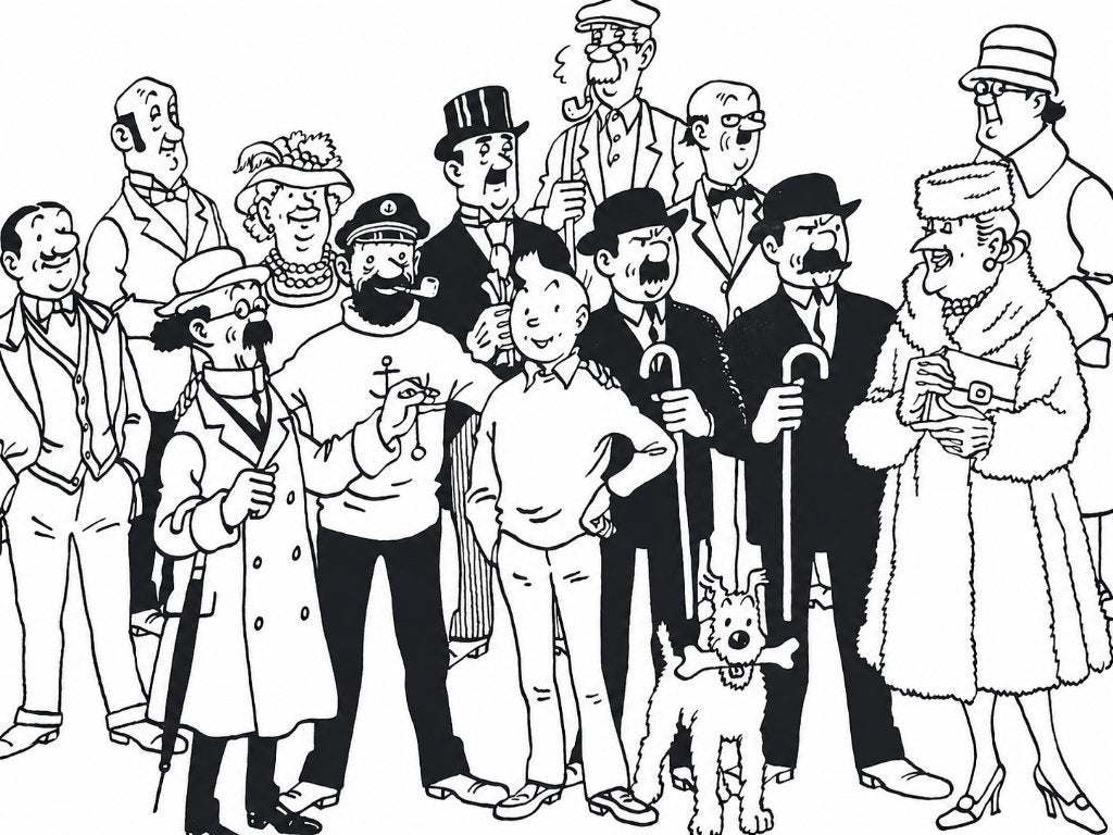 Kuifje ✅ poster de familie Hergé ~ jaar 1970 ~ 38 x 55 cm, Verzamelen, Stripfiguren, Ophalen of Verzenden, Kuifje, Nieuw, Plaatje, Poster of Sticker