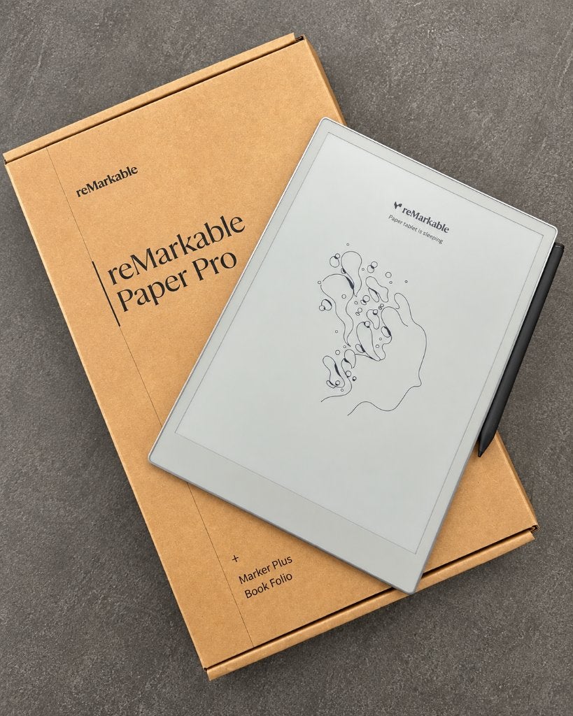 reMarkable Paper Pro + Marker Plus + Book Folio | Garantie, Computers en Software, REMARKABLE, Ophalen of Verzenden, Zo goed als nieuw