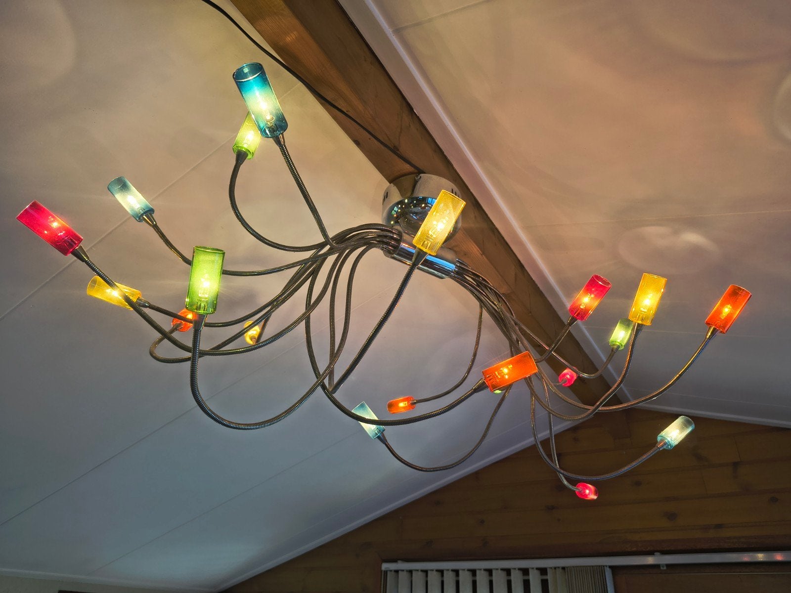 Design plafondlamp met gekleurde lampjes, Ophalen, Gebruikt, Plafondlamp