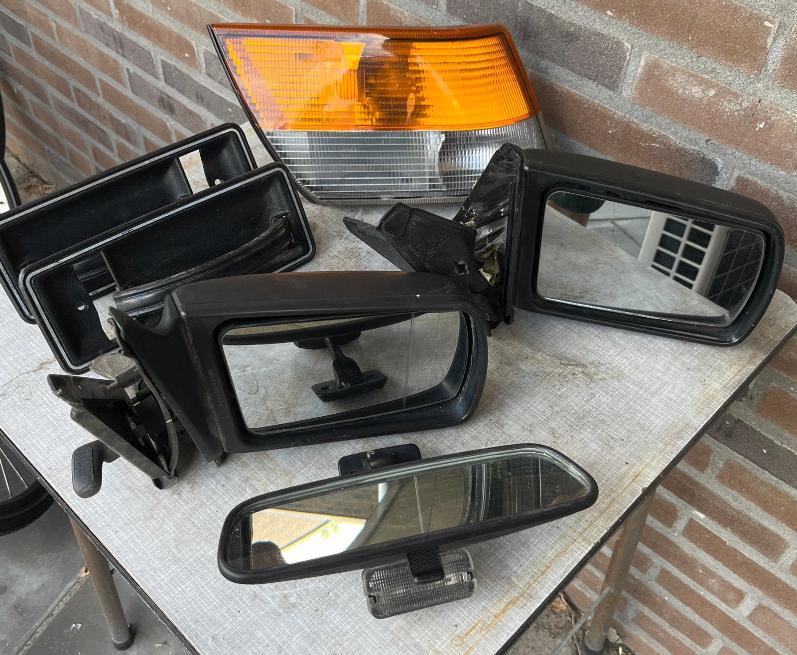 Saab 90 900 classic spiegel set buitenspiegel binnenspiegel, Ophalen of Verzenden, Gebruikt, Saab