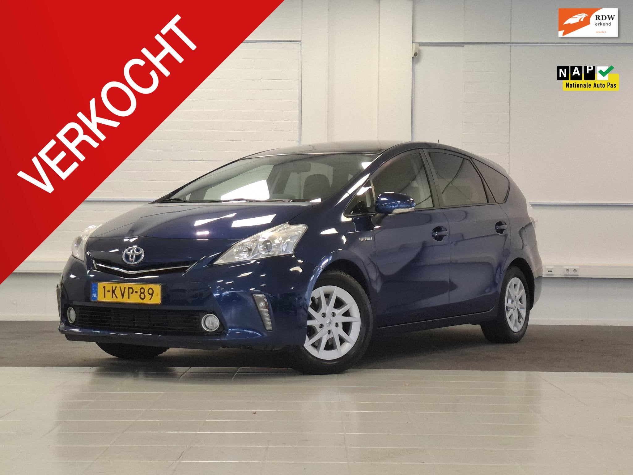Toyota Prius Wagon 1.8 Aspiration Limited Trekhaak HUD Pano, Gebruikt, 4 cilinders, Blauw, 7 stoelen