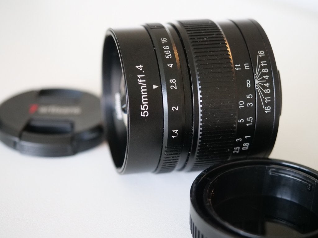 7Artisans 55 / 55mm 1.4 voor MFT, portretlens, nieuwstaat, Overige merken, Handmatige focus, Micro Four Thirds, Zo goed als nieuw