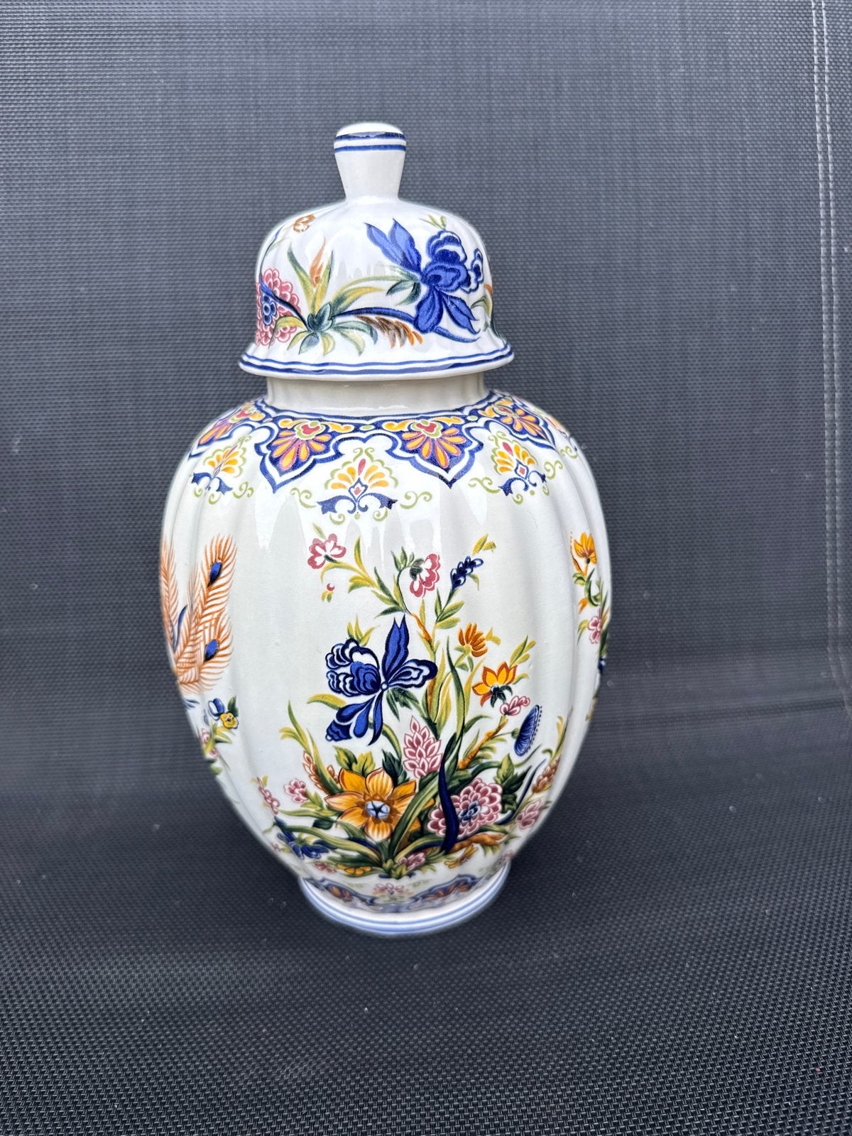 Vintage Italiaanse FG "Birds of Paradise" vaas, 30cm, Ophalen of Verzenden