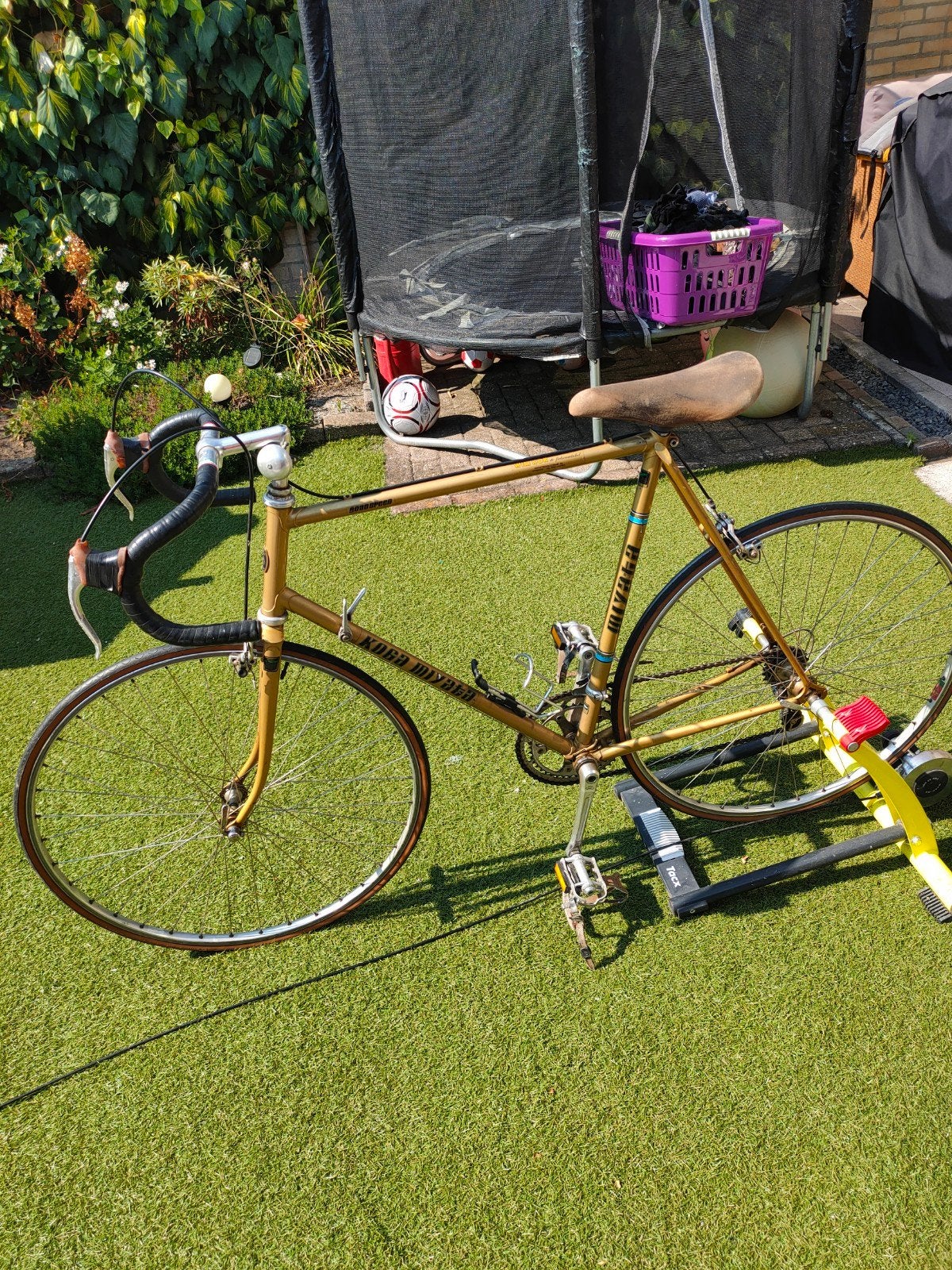 Vintage Koga Miyata Roadspeed + Tacx Swing Fietstrainer, 55 tot 59 cm, Ophalen