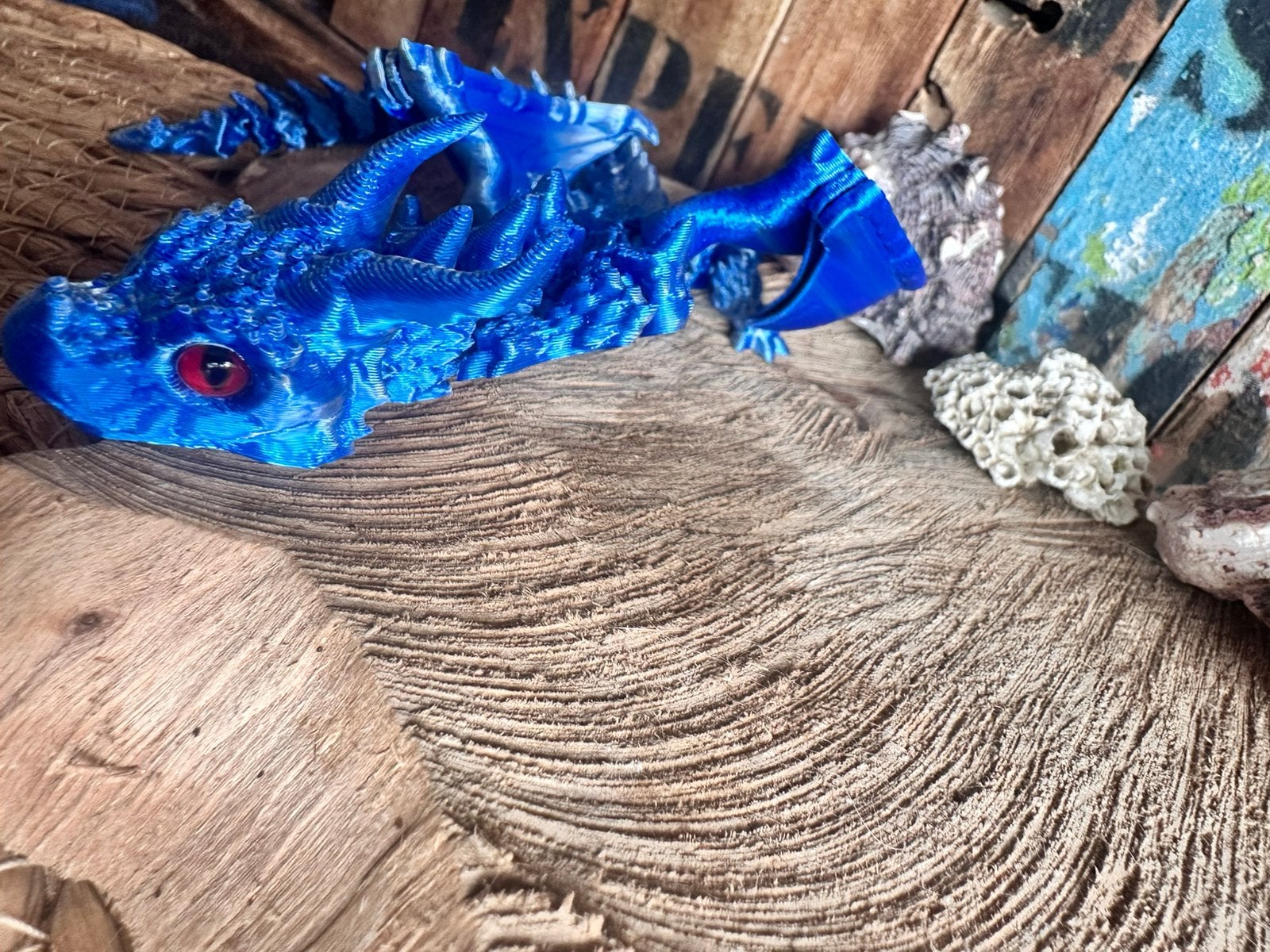 DND draakje / 3D geprint / blauw / fantasy / fidget toy, Hobby en Vrije tijd, Wargaming, Ophalen of Verzenden, Nieuw, Overige soorten